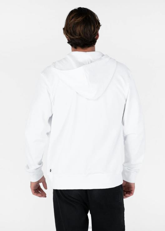 Felpa con cappuccio e zip - bianca uomini Ethika 6P2X0603 vestiario