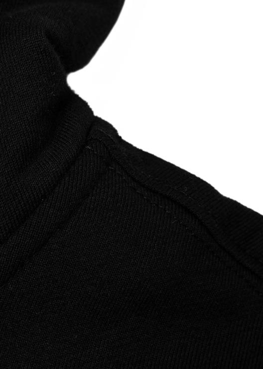 Felpa con cappuccio e zip - nera tinta unita uomini Ethika 6P2X0602 vestiario