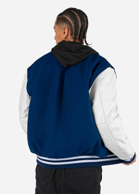 Monogramma della giacca universitaria - blu uomini Ethika 6P2X0607 vestiario