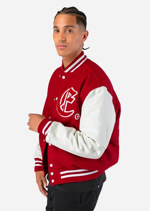 Monogramma della giacca universitaria - rosso uomini Ethika 6P2X0606 vestiario