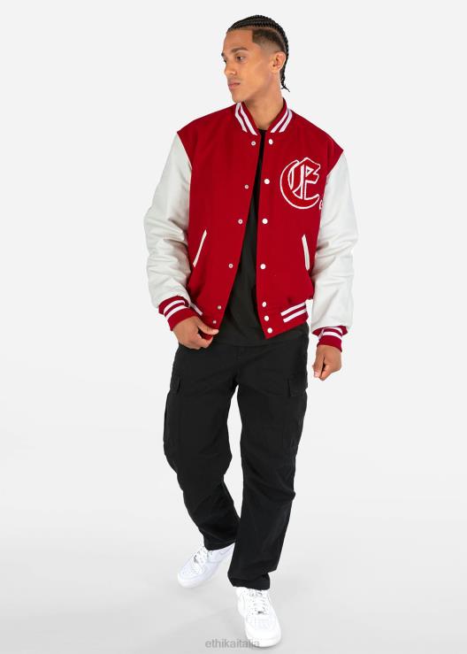 Monogramma della giacca universitaria - rosso uomini Ethika 6P2X0606 vestiario
