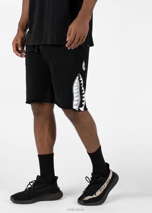 pantaloncino in felpa taglio vivo corto - bomber nero uomini Ethika 6P2X0671 vestiario