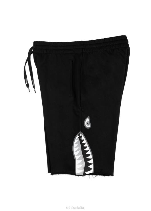 pantaloncino in felpa taglio vivo corto - bomber nero uomini Ethika 6P2X0671 vestiario