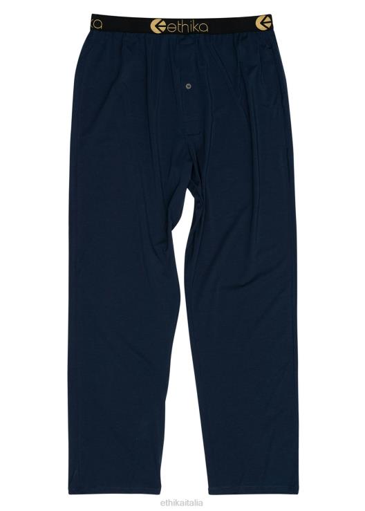 pantalone lounge in modal - lurex oro navy uomini Ethika 6P2X0611 vestiario