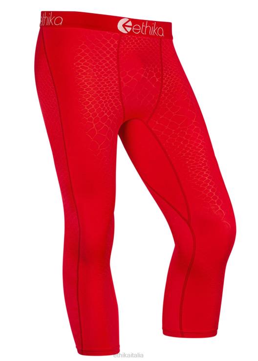 stretto 3/4 pitone in rilievo - rosso uomini Ethika 6P2X0643 vestiario