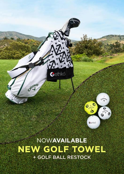 asciugamano da golf - nero uomini Ethika 6P2X0731 Accessori