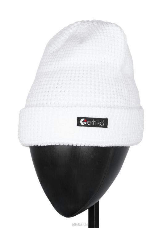 Berretto con piega in maglia termica - bianco uomini Ethika 6P2X0702 Accessori