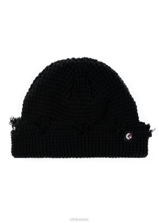 berretto con bordo grezzo - nero uomini Ethika 6P2X0703 Accessori