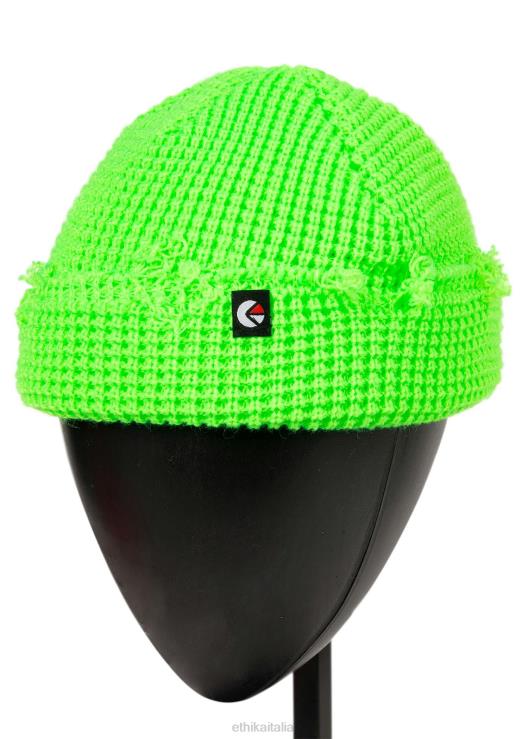 berretto con bordo grezzo - verde flo uomini Ethika 6P2X0707 Accessori