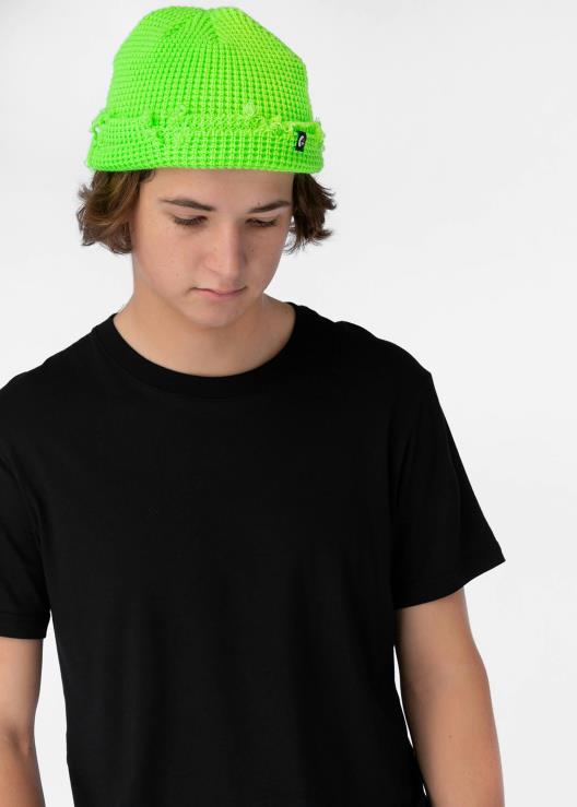 berretto con bordo grezzo - verde flo uomini Ethika 6P2X0707 Accessori