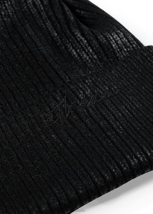 berretto con pompon - nero brillante uomini Ethika 6P2X0687 Accessori