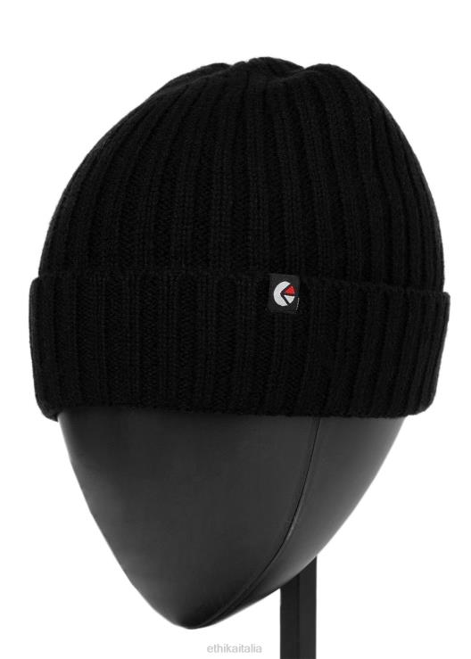 berretto in lana - nero uomini Ethika 6P2X0708 Accessori