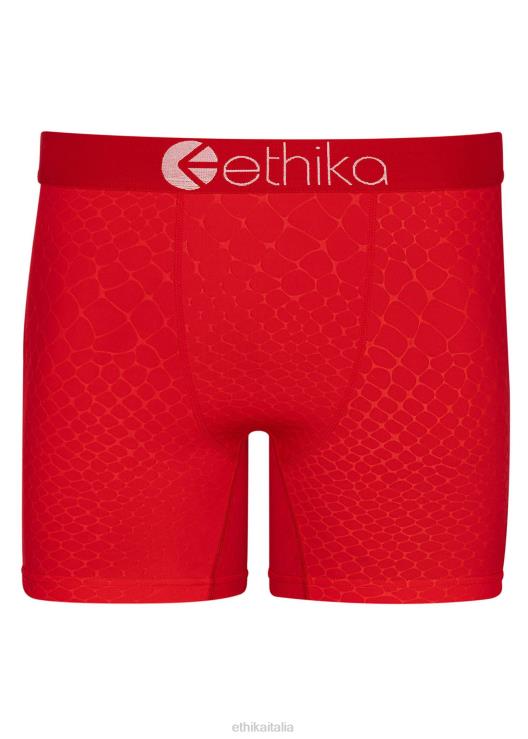 stampa pitone in rilievo media - rosso uomini Ethika 6P2X0262 vestiario